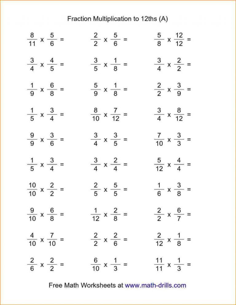 Mathematics Worksheets For Grade 6