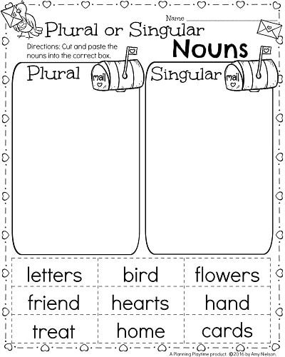 Plural Nouns Worksheet 1st Grade