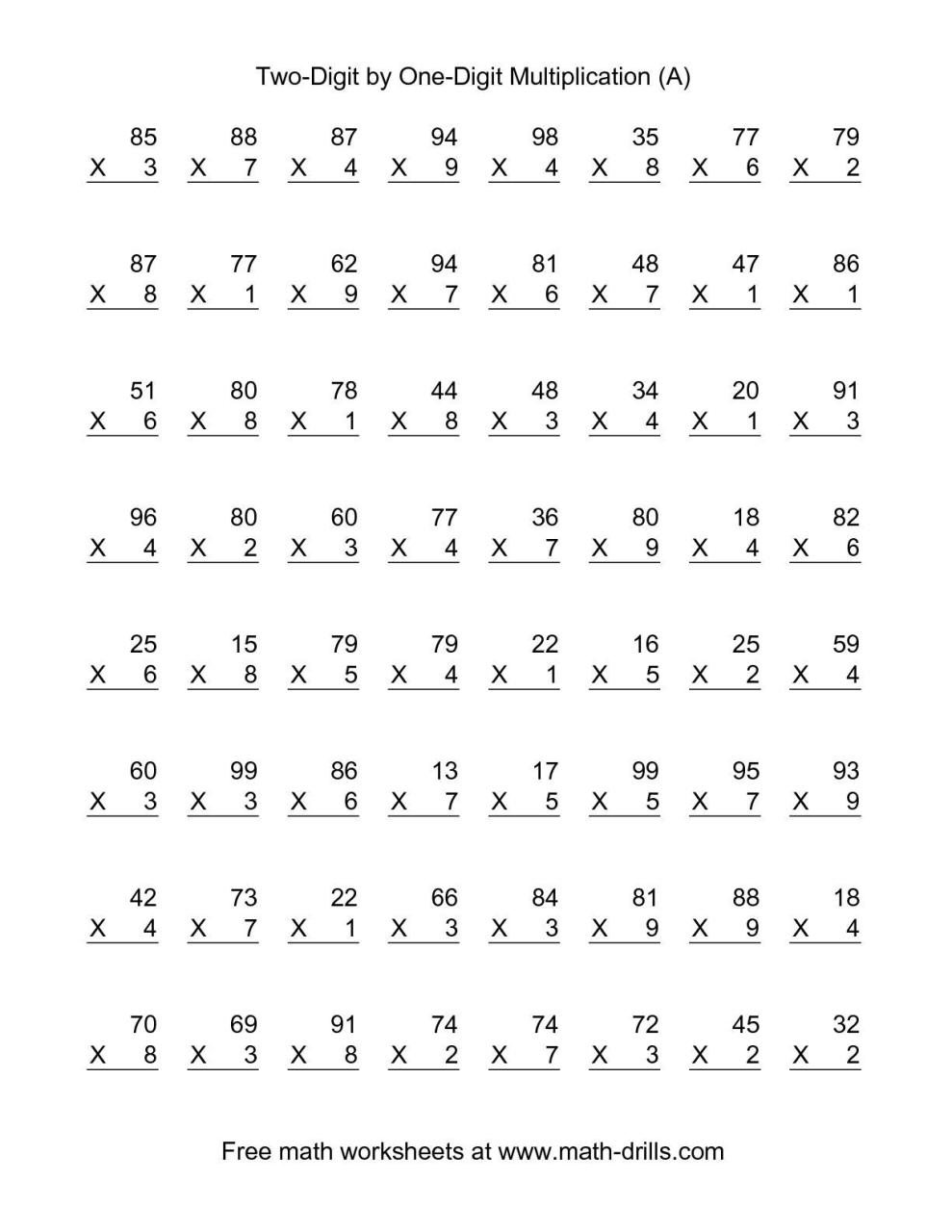 Multiplication Arrays Worksheets 4th Grade