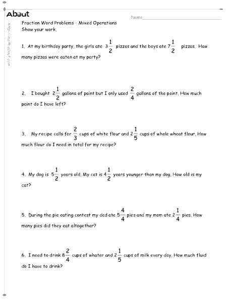 Equivalent Fractions Word Problems Worksheet Pdf