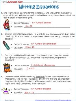 Two Step Equations Word Problems Examples