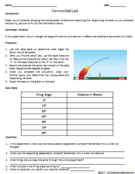 Phet Projectile Motion Worksheet