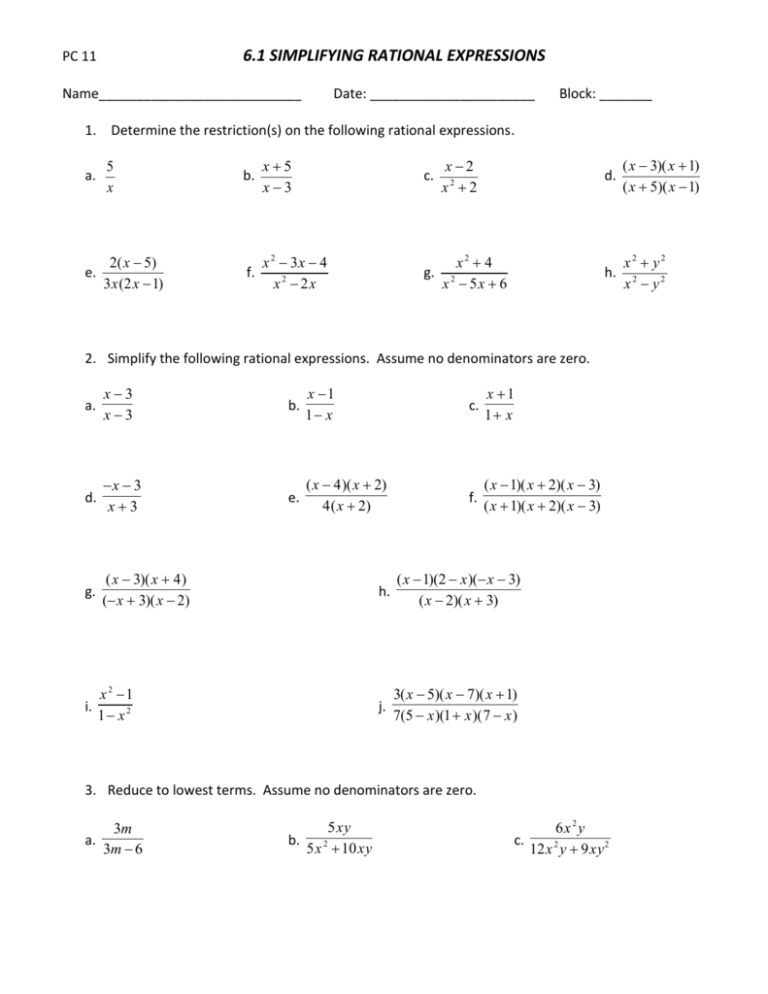 Solving Rational Equations Worksheet Doc
