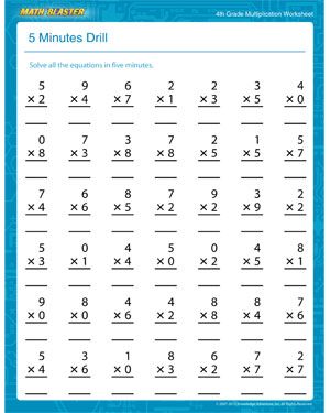 Math Worksheets For 4th Grade Free Printable