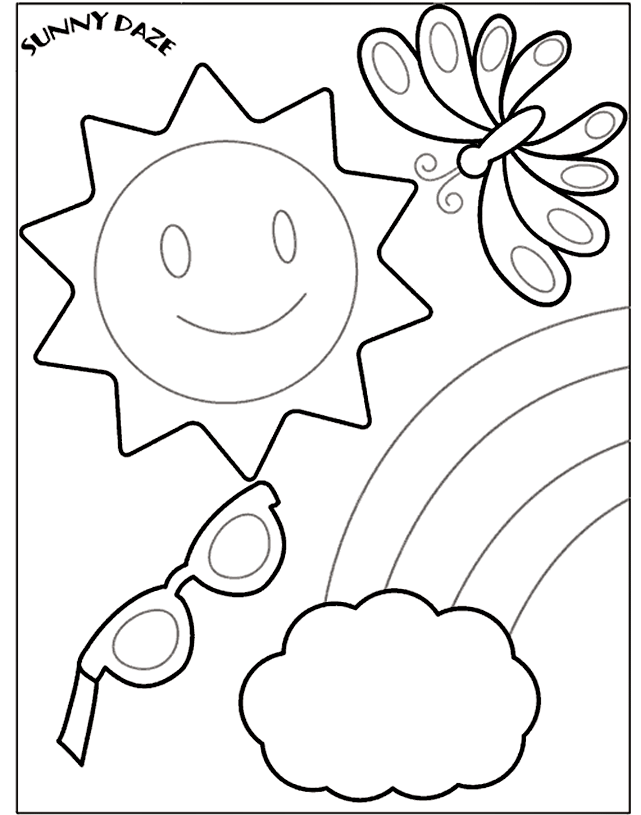 Free Summertime Coloring Sheets