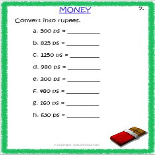 Money Addition Worksheets For Grade 3