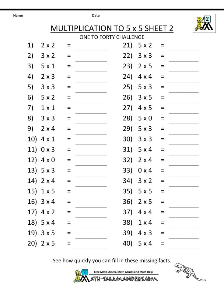 Printable Math Worksheets For Grade 1 Multiplication