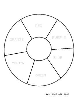 Printable Color Wheel Coloring Page