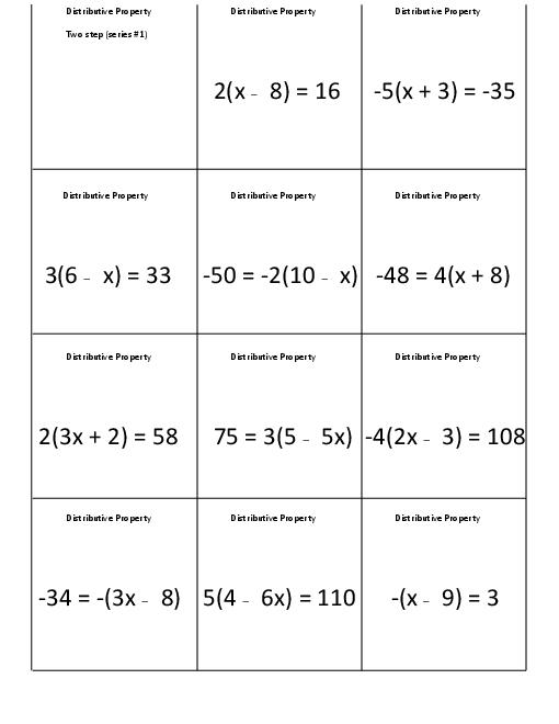 Solving Two Step Equations Worksheet Tes