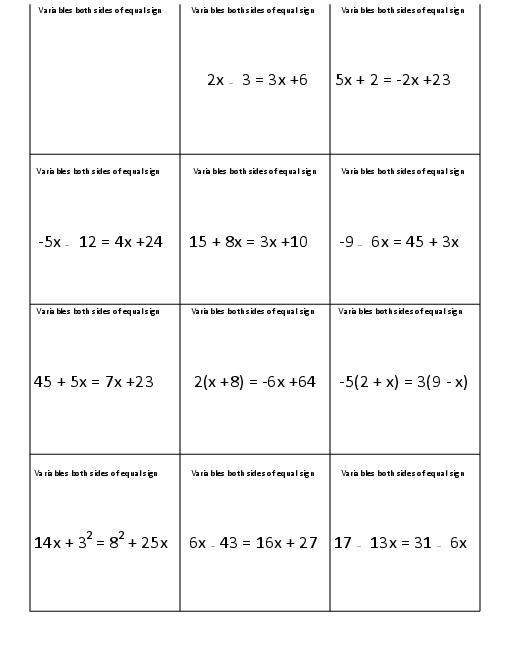 Multi Step Equations Puzzle Worksheet Pdf