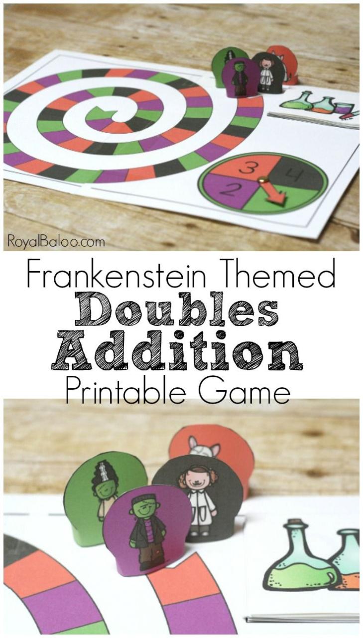 Doubles Addition Game Frankenstein Addition Practice Royal Baloo
