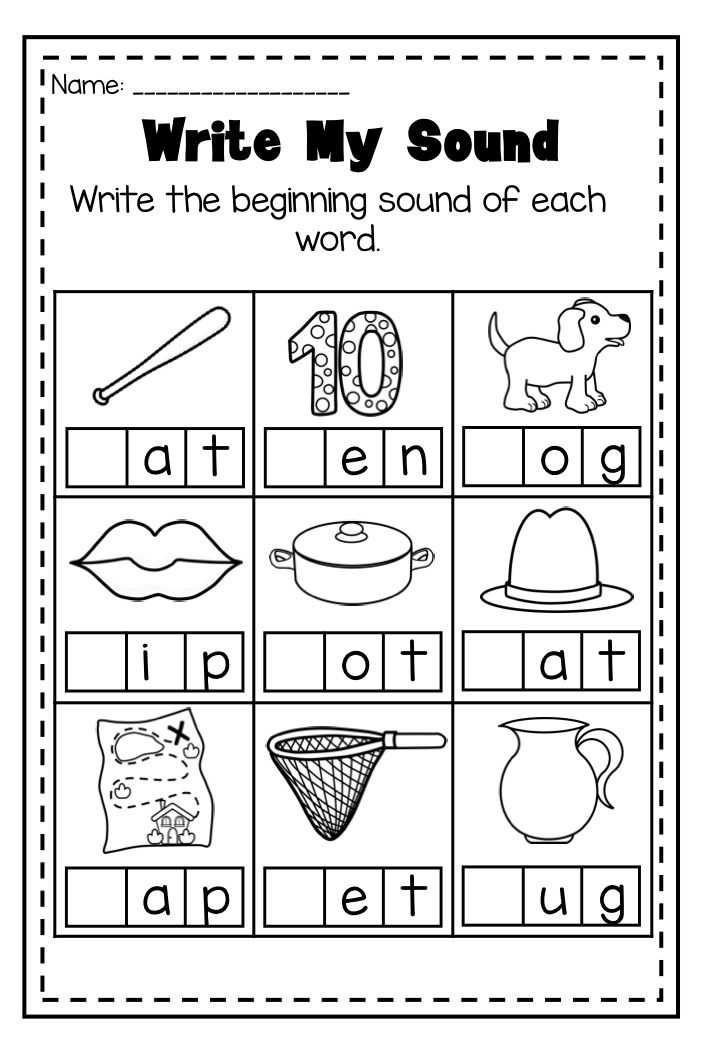 Free Worksheets For Kindergarten Phonics