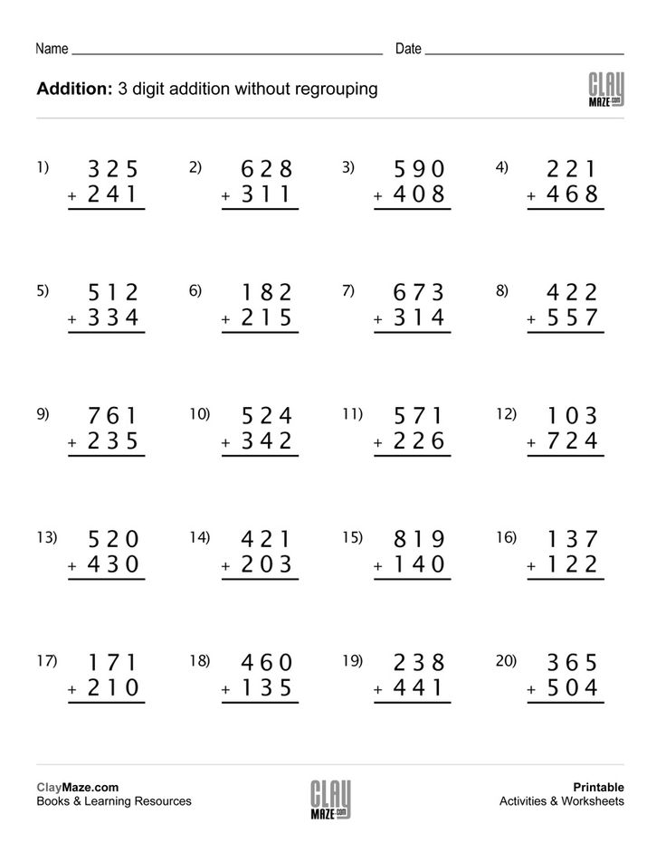 Here is a free printable 3digit addition worksheet for do… 3rd grade