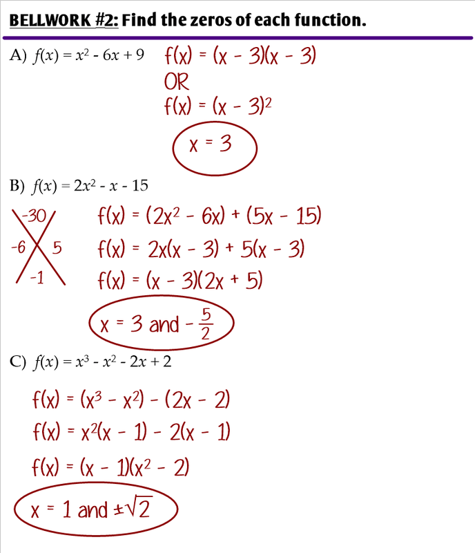 Polynomial Functions Fundamental Theorem Of Algebra Worksheet Answers