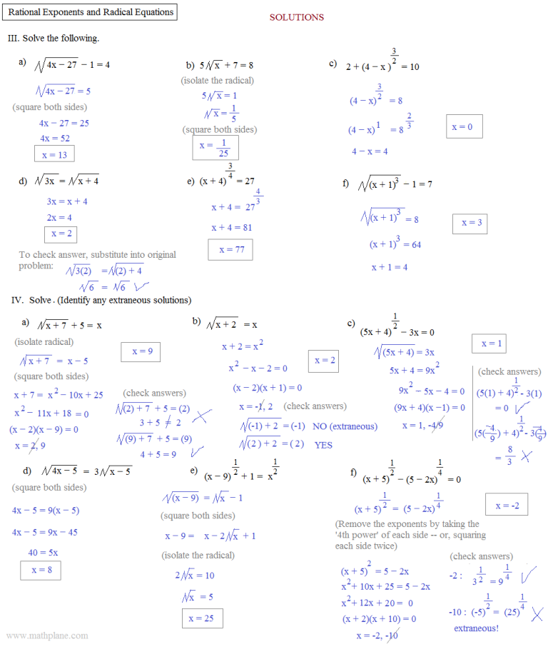Solving Rational Equations Worksheet With Answers Pdf Algebra 2
