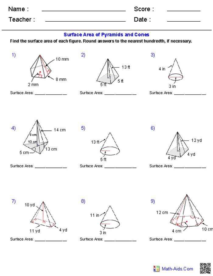 Geometry Math Worksheets Grade 6