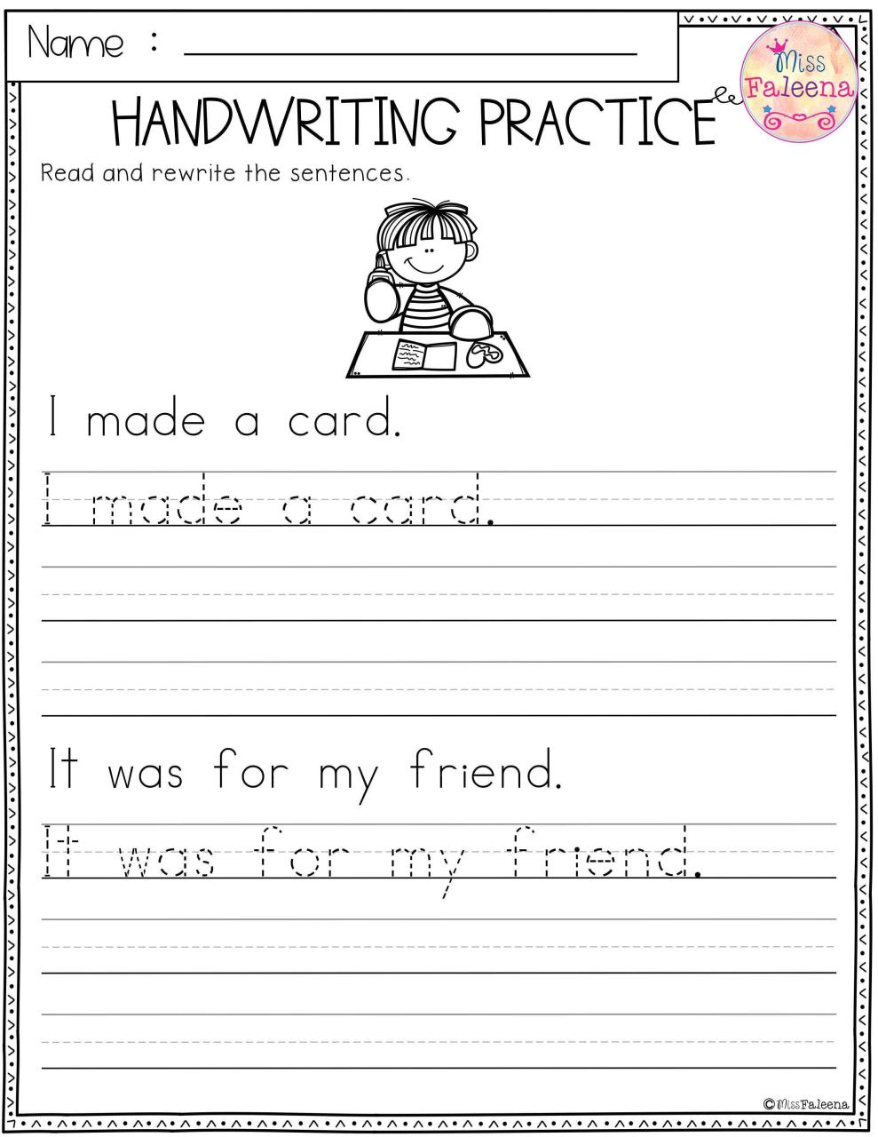 Second Grade Handwriting Worksheets For 2nd Grade