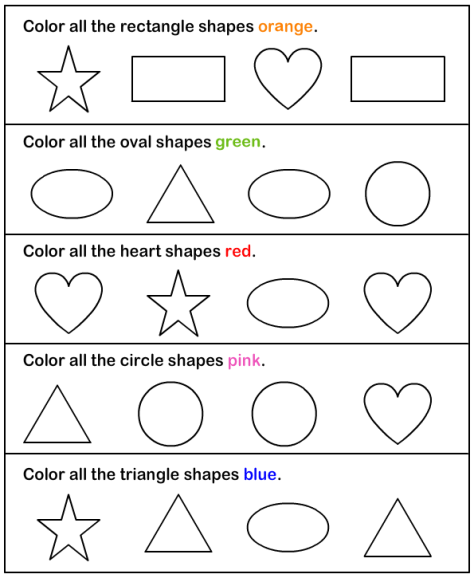 Preschool Worksheets Age 3 Shapes