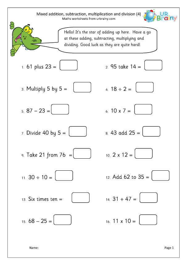 Fraction Worksheets Addition Subtraction Multiplication Division