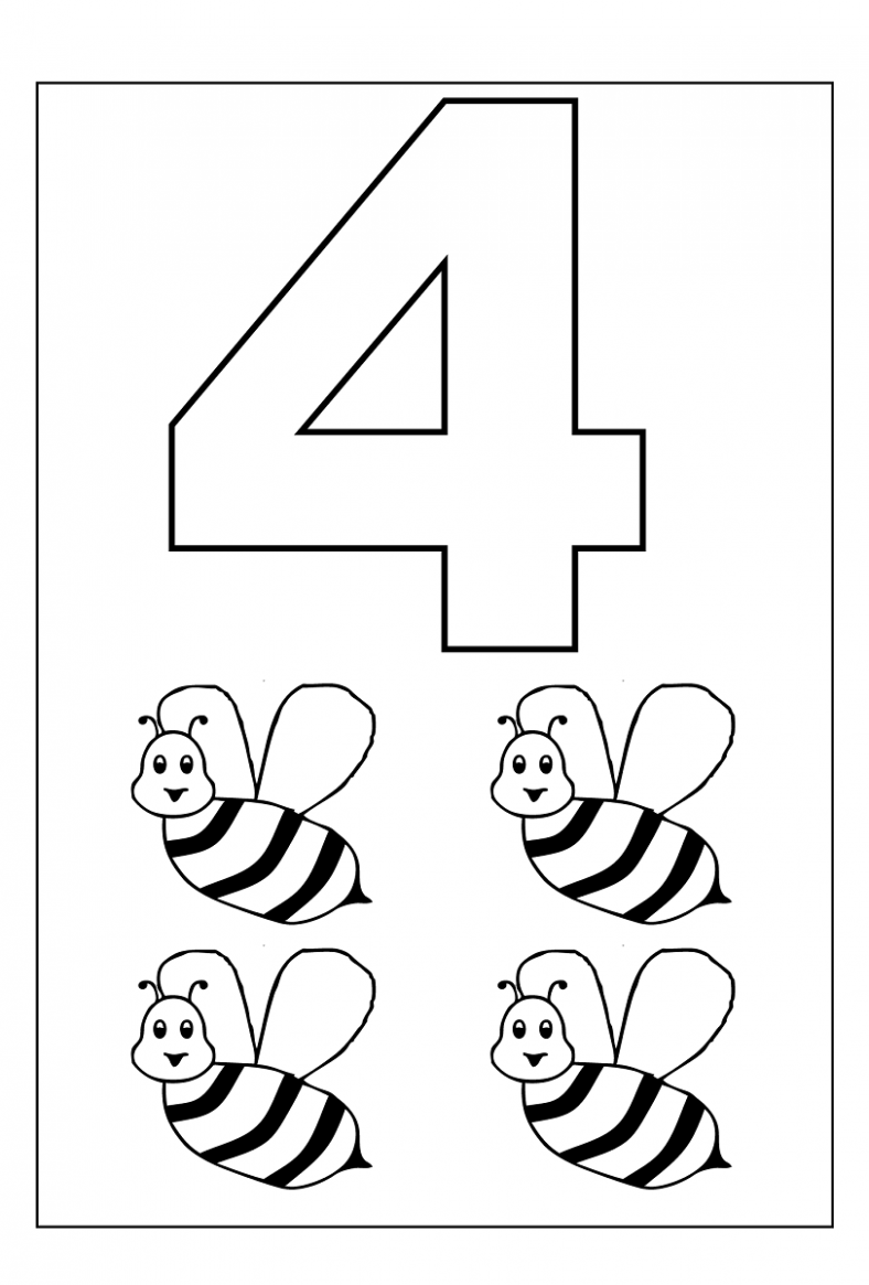 Number Preschool Worksheets For 4 Year Olds