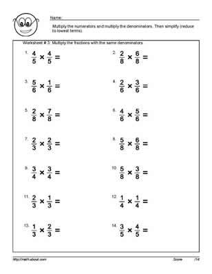 Fractions Worksheets Grade 5 With Answers