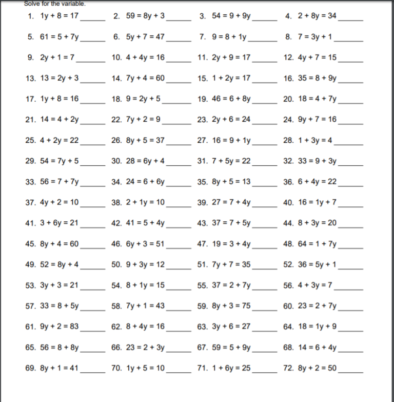 Simple Algebra Worksheets Ks2