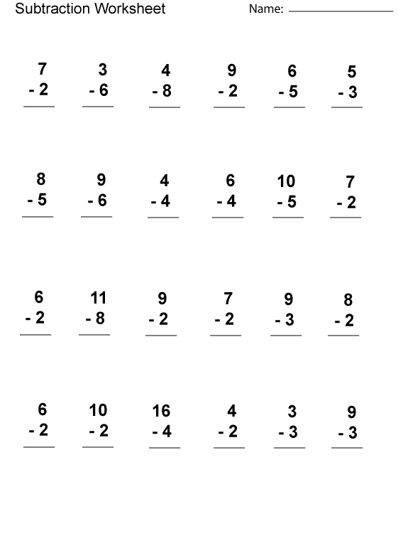 Addition And Subtraction Worksheets For Grade 1 Pdf Damion Baker's