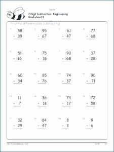 3rd Grade Regrouping Worksheets 3 Digit Subtraction Worksheets