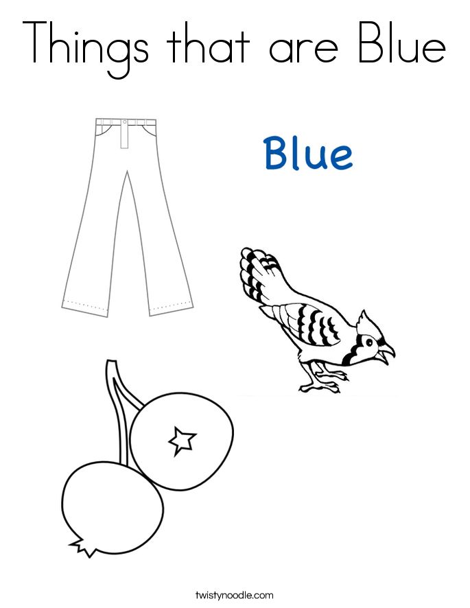 Color Blue Worksheets For Toddlers