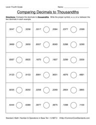Common Core Sheets Fractions To Decimals