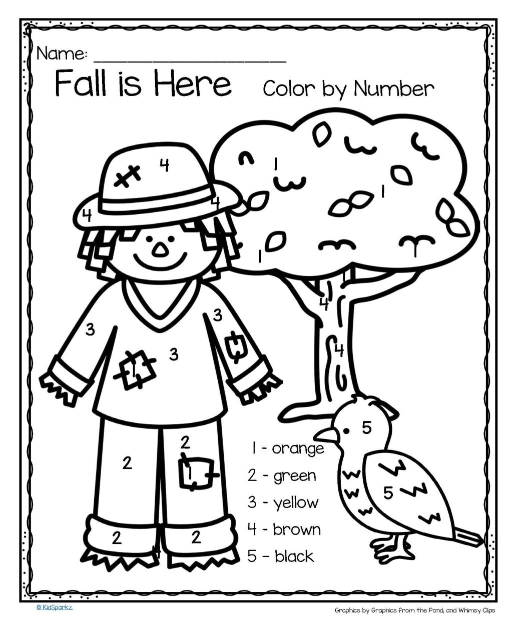 Coloring Pages Kindergarten Fall