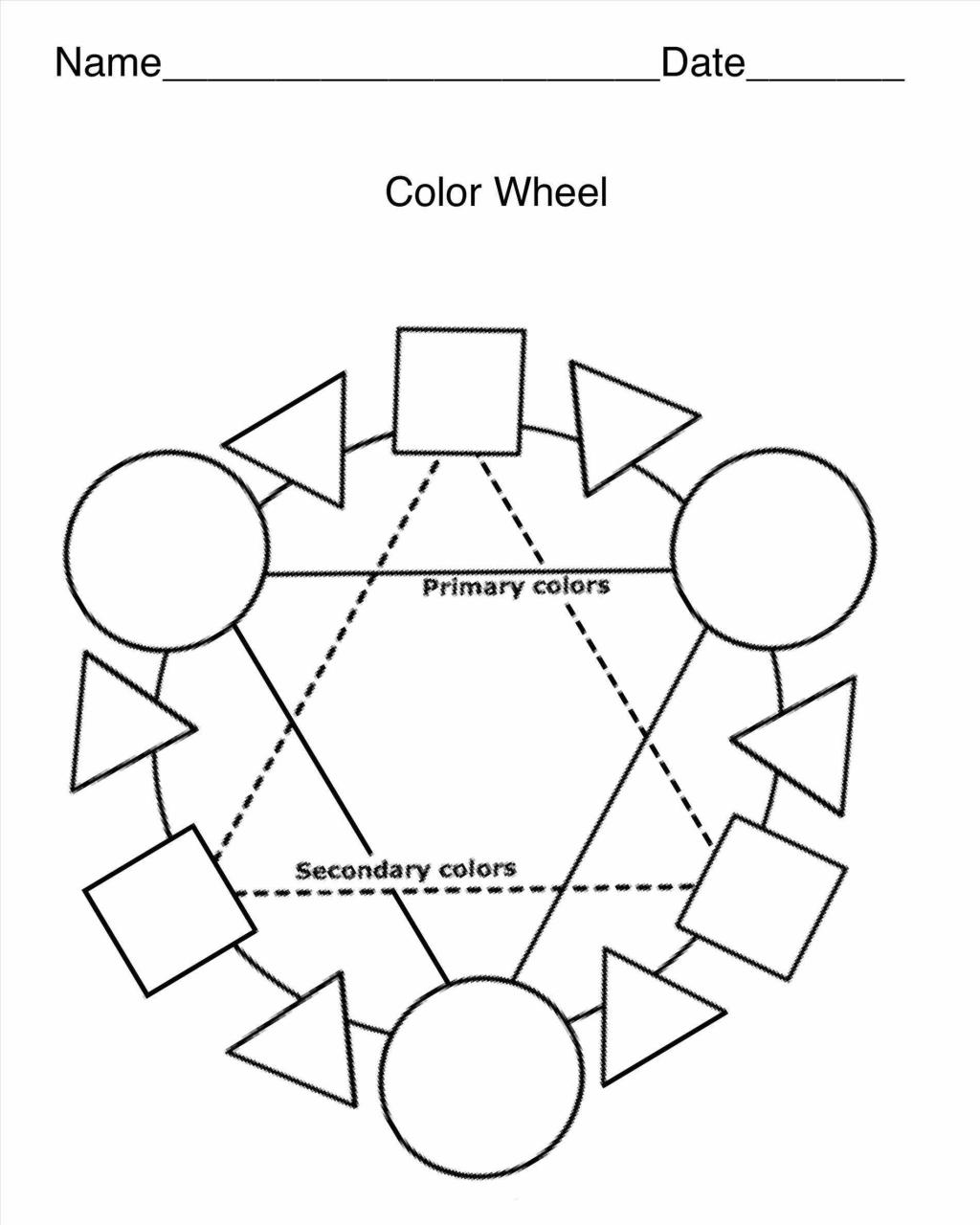 Color Wheel Worksheet Free