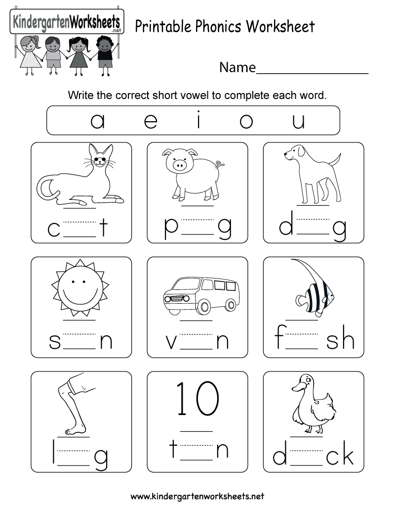 English Worksheets For Kindergarten Pdf