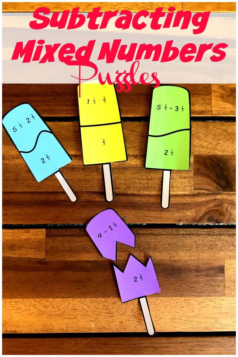 FREE Exciting Subtracting Mixed Numbers Activity Number activities