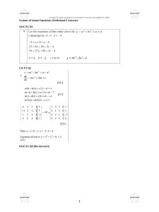 System of Linear Equations Worksheet 5 Answers