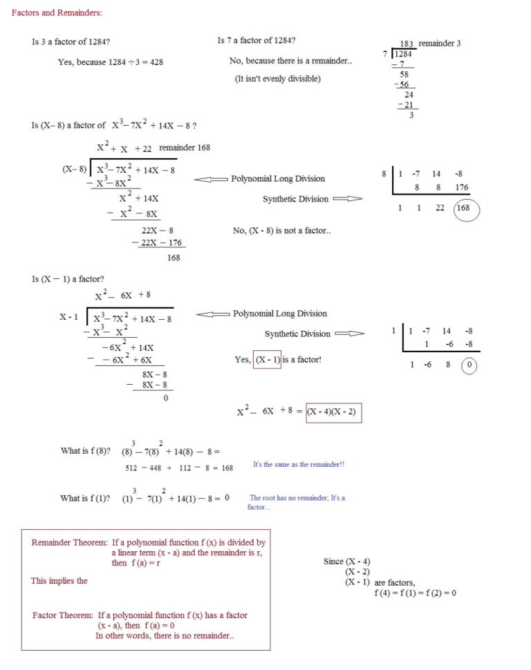 The Fundamental Theorem Of Algebra-Independent Practice Worksheet Answers
