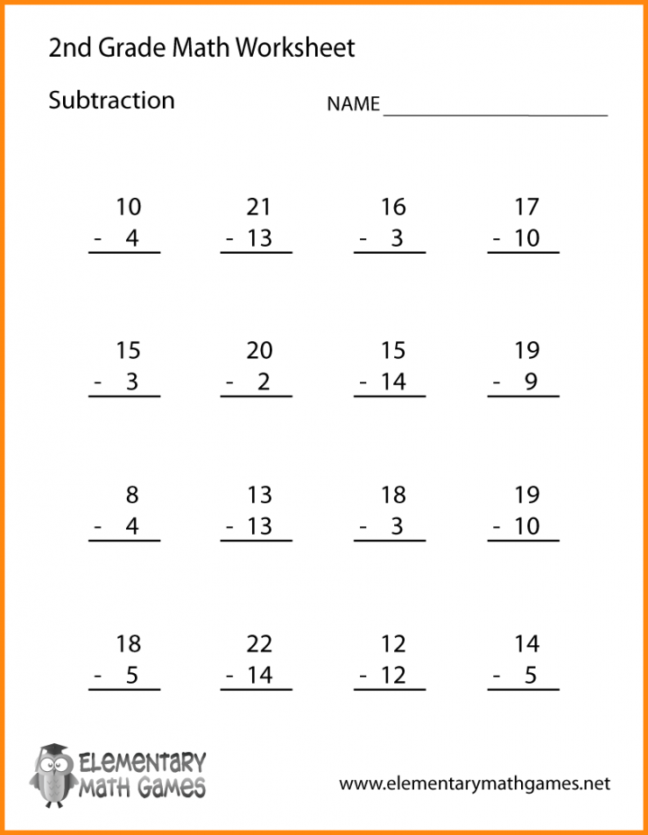 Printable 2nd Grade Math Test Worksheets