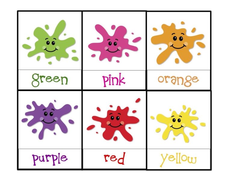 Color Worksheets For Nursery