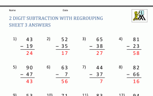 3 Digit Subtraction Regrouping Worksheet Pdf / 3 digit addition