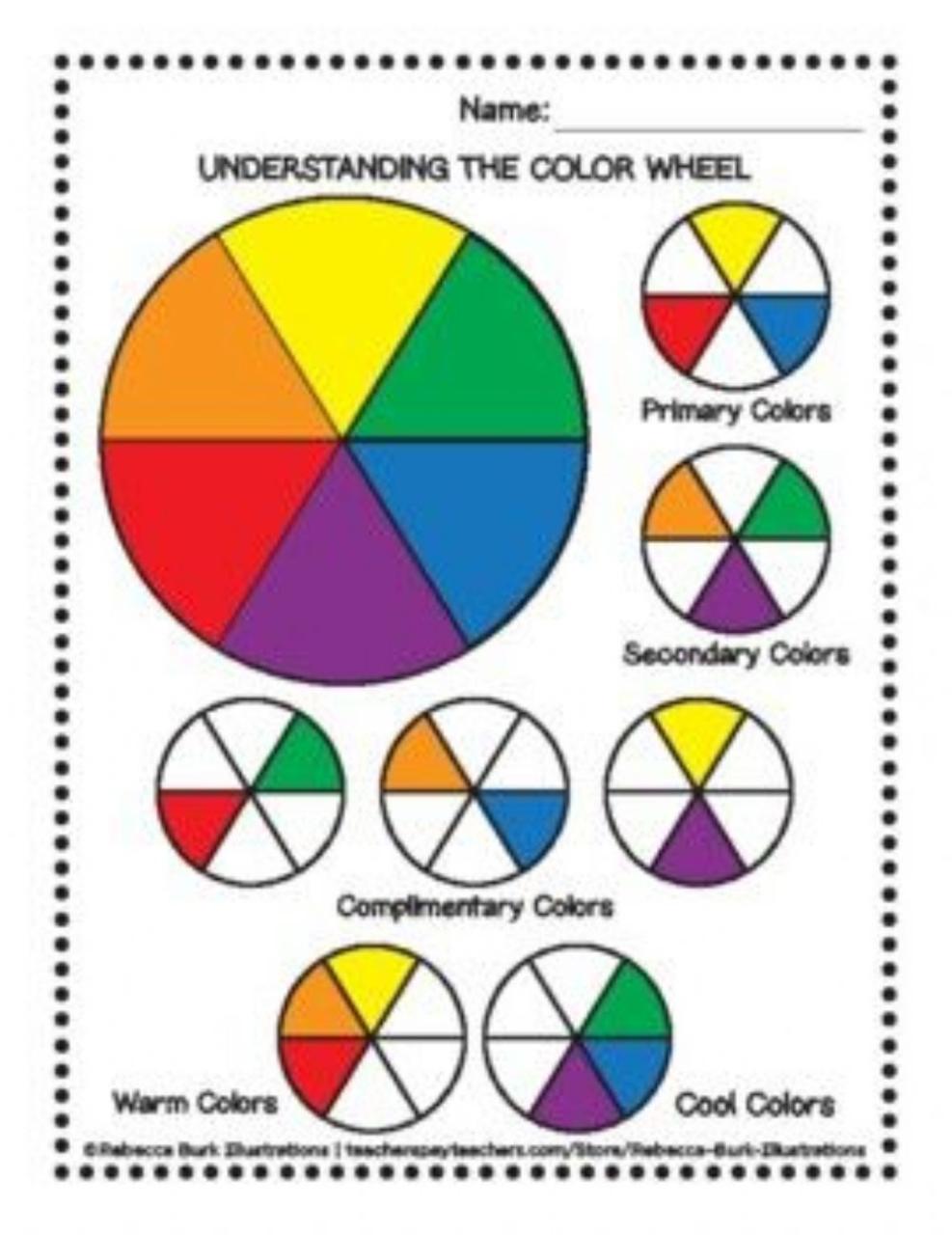 Color Wheel Worksheet Pdf