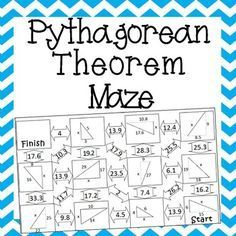 Pythagorean Theorem Maze Worksheet Answer Key