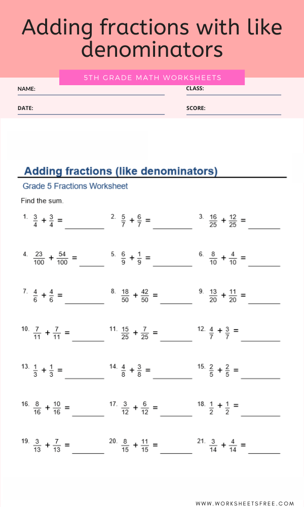 Decimal Addition Worksheets For Grade 5