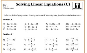 Linear Equation Worksheet For Grade 8 Tessshebaylo
