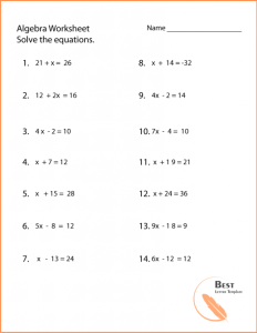 Year 6 Algebra Worksheets Pdf / Basic Algebra Questions Algebra