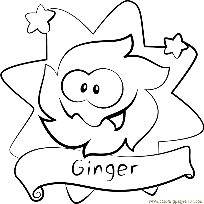 Ginger Coloring Page for Kids Free Cut the Rope Printable Coloring