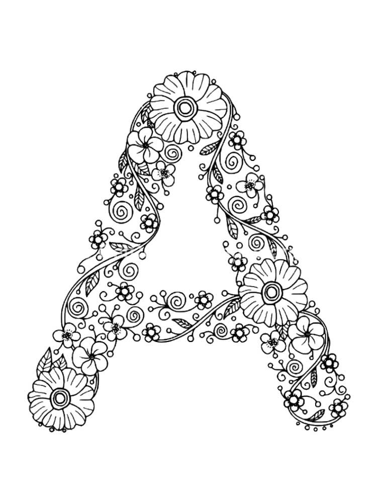 Letter A Coloring Pages