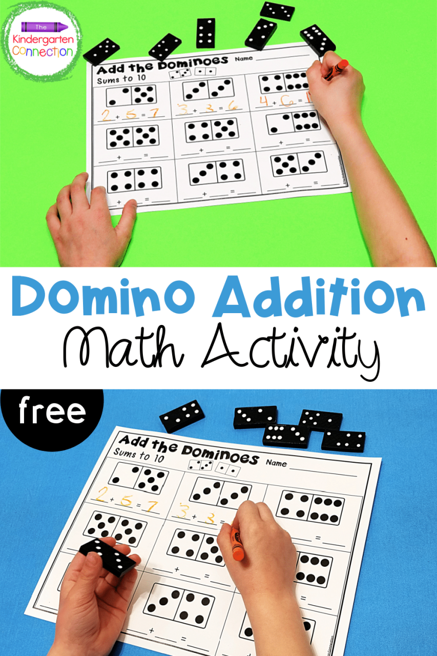 Domino Addition Printables The Kindergarten Connection