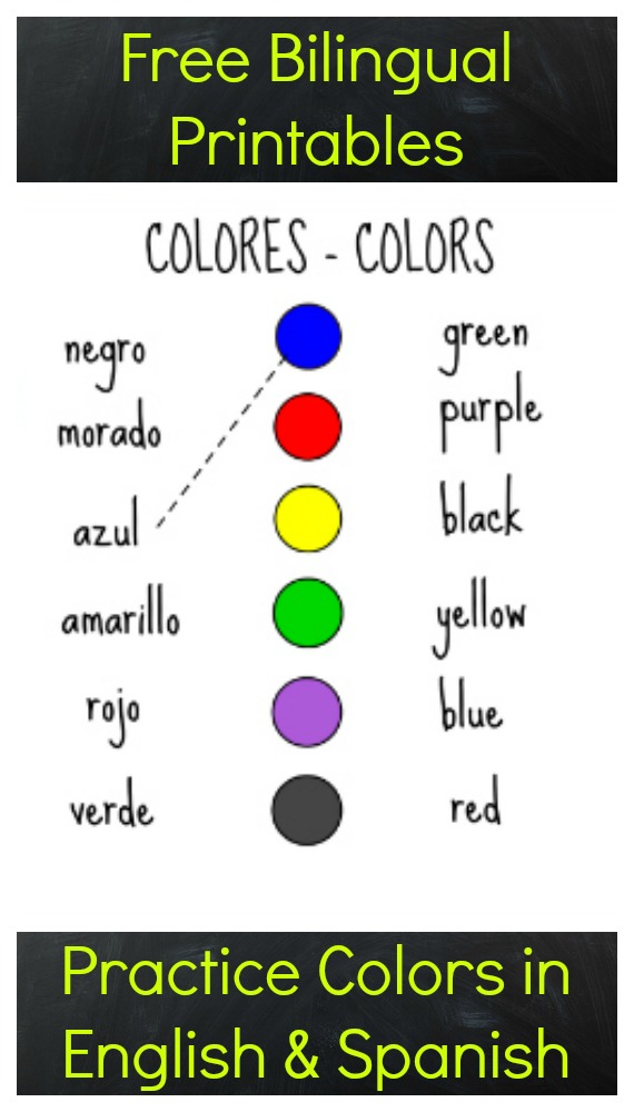 Free printables to practice colors in Spanish