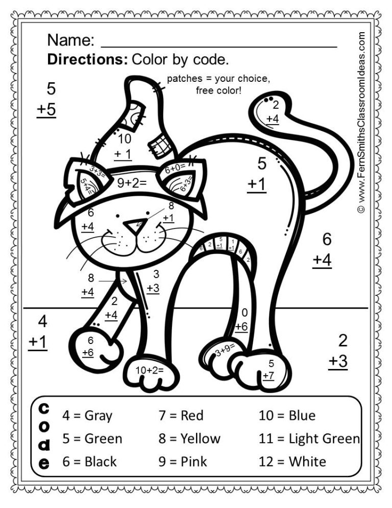 Color By Adding Worksheets