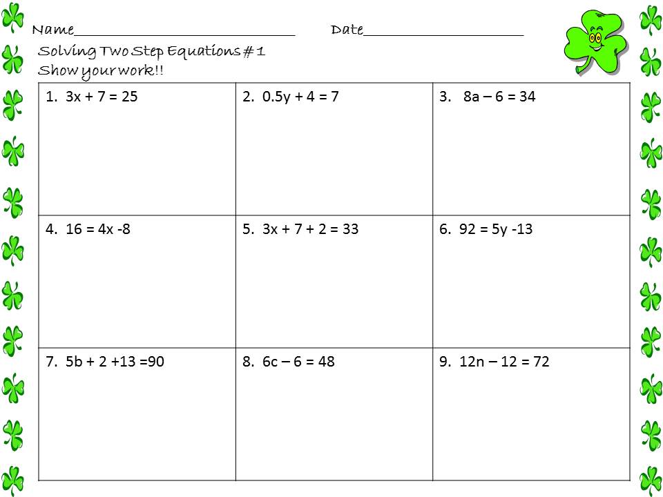 Multi-Step Equations Coloring Worksheet Pdf